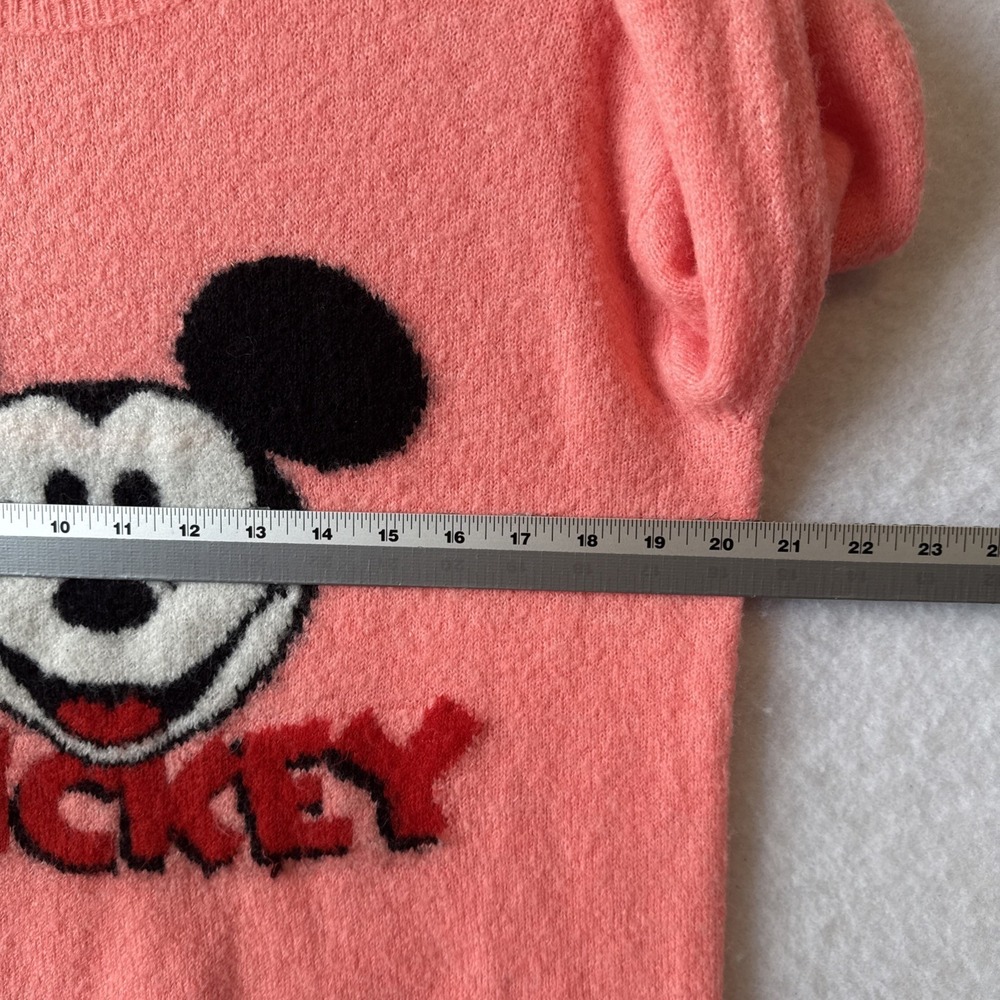 H&M L.O.G.G. Disney Mickey Soft Wool Blend Fuzzy Knit Sweater S 90s Nostalgia - Picture 6 of 10